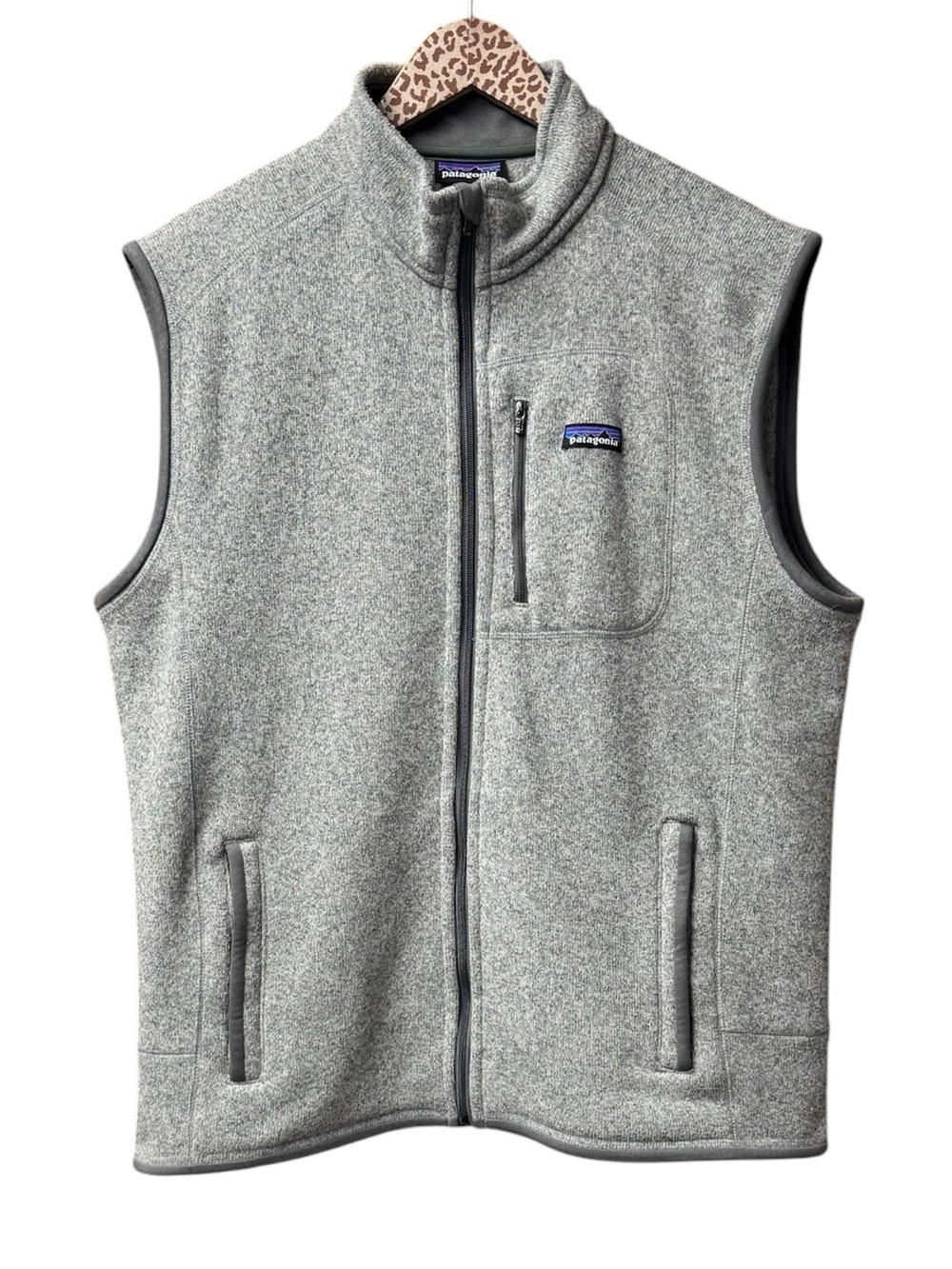 Patagonia Mens Better Sweater Full Zip Sleeveless Vest Gray Grey XL